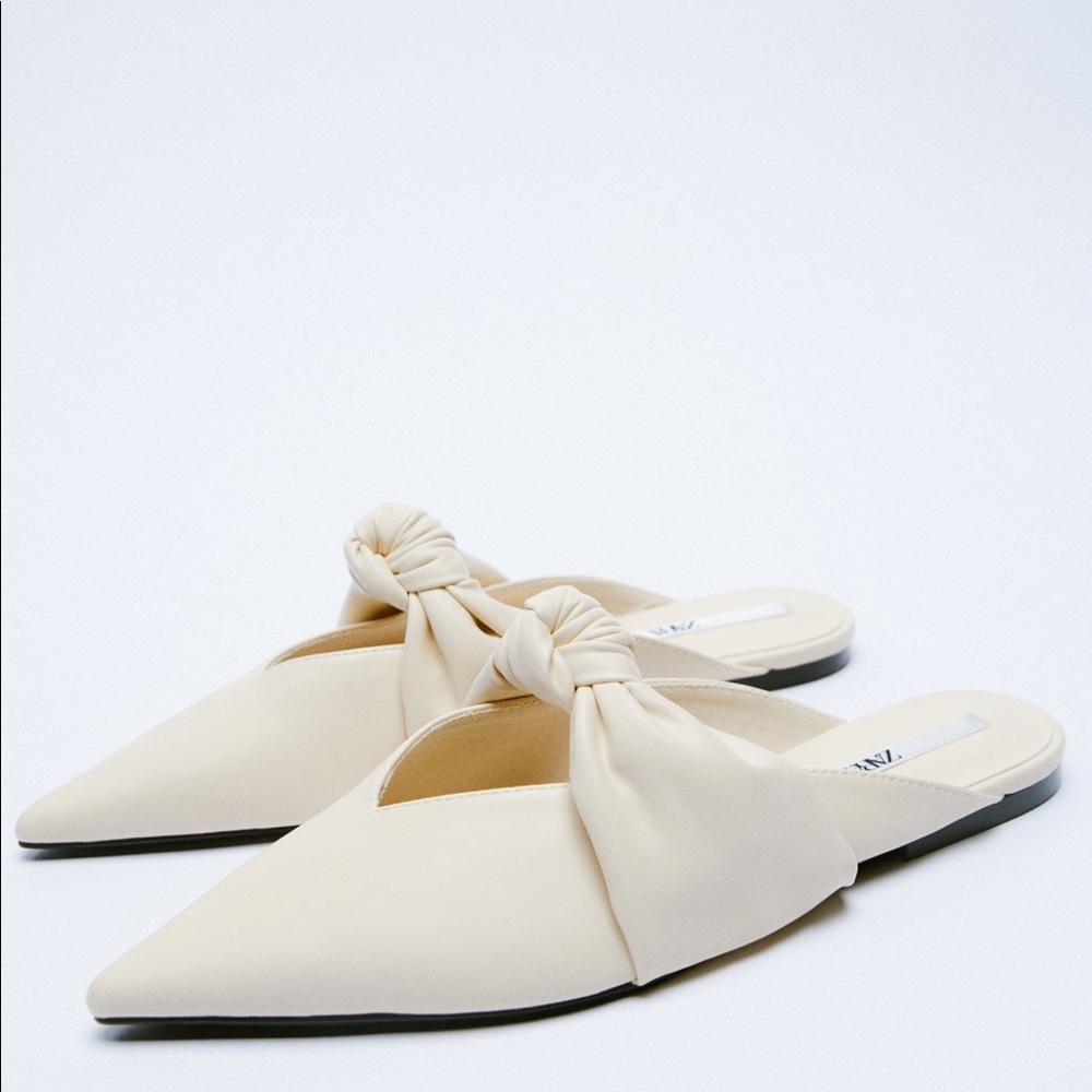 Zara mules with knot NWT
